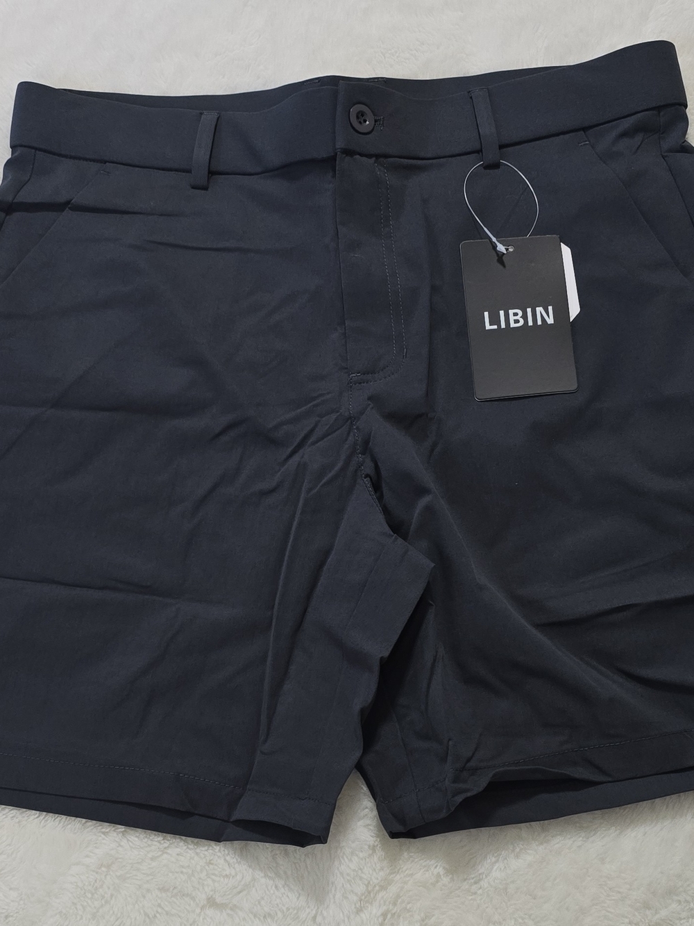 NWT Libin Men's Performance Golf Shorts – Dark Gray (32W x 7L) | UPF50+ Water Re